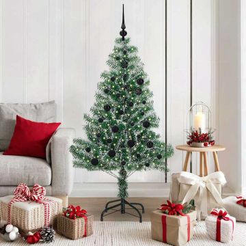 vidaXL Dirbtinė Kalėdų Eglė Su Sniegu ir LED Šviesa su 150 LED 150 cm