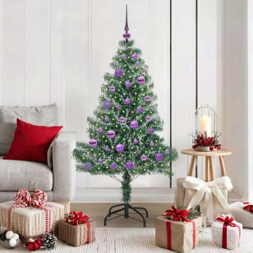 vidaXL Dirbtinė Kalėdų Eglė Su Sniegu ir LED Šviesa su 150 LED 150 cm