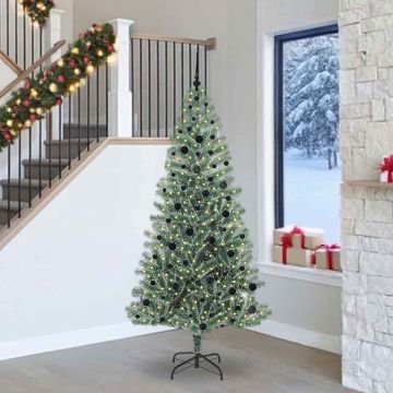 vidaXL Dirbtinė Kalėdų Eglė Su Sniegu ir LED Šviesa su 300 LED 240 cm