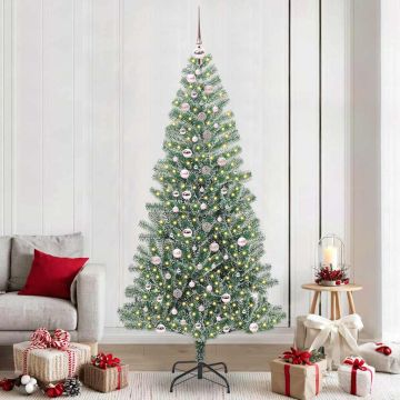 vidaXL Dirbtinė Kalėdų Eglė Su Sniegu ir LED Šviesa su 300 LED 240 cm