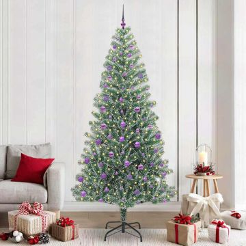 vidaXL Dirbtinė Kalėdų Eglė Su Sniegu ir LED Šviesa su 300 LED 240 cm