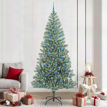 vidaXL Dirbtinė Kalėdų Eglė Su Sniegu ir LED Šviesa su 300 LED 240 cm