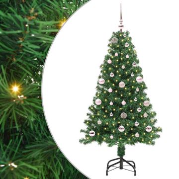 vidaXL Dirbtinė Kalėdų eglutė Žalia 150 cm PVC ir Plienas ir Plastikas