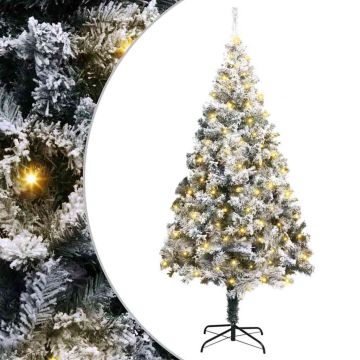 vidaXL Dirbtinė Kalėdų eglutė Balta 180 cm PVC ir Plienas ir Plastikas