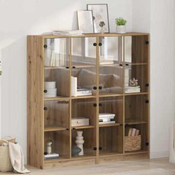 vidaXL Aukštas spintelė 2 pcs Amatininkų ąžuolas 68 x 37 x 142 cm