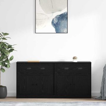 vidaXL Šoninės lentynos 2 pcs Juodas ąžuolas 70 x 35,5 x 67,5 cm
