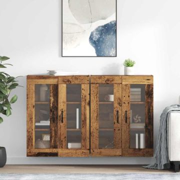 vidaXL Sieniniai baldai 2 pcs Senovinis medis 69,5 x 34 x 90 cm