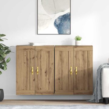 vidaXL Prikabinama spinta 2 pcs Amatininkų ąžuolas 69,5 x 34 x 90 cm