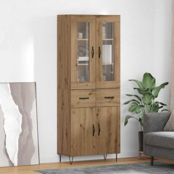 vidaXL Aukštas spintelė Amatininkų ąžuolas 69,5 x 34 x 90 cm