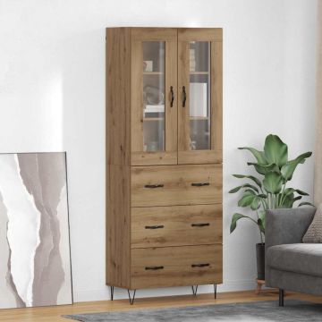 vidaXL Aukštas spintelė Amatininkų ąžuolas 69,5 x 34 x 90 cm