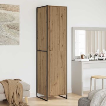 vidaXL Spinta 2 pcs Meistrų ąžuolas 50 x 50 x 200 cm Apdirbta mediena