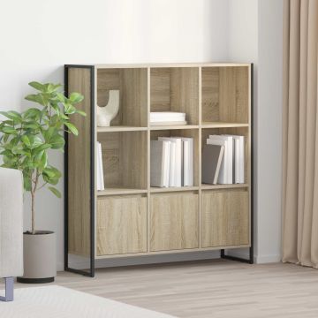 vidaXL Knygų spinta 2 pcs Sonoma 99,5 x 30 x 108 cm Apdirbta mediena