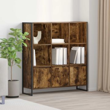 vidaXL Knygų spinta 2 pcs Dūminis ąžuolas 99,5 x 30 x 108 cm