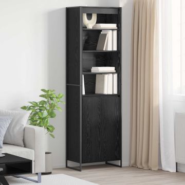 vidaXL Aukšti spintelės 2 pcs Juodas ąžuolas 60 x 36 x 200 cm