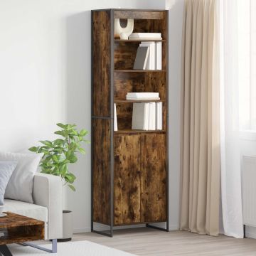 vidaXL Aukšti spintelės 2 pcs Dūminis ąžuolas 60 x 36 x 200 cm