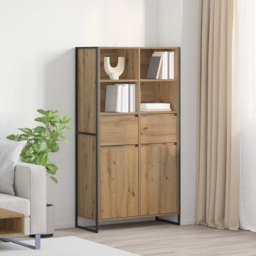vidaXL Kabalas su stalčių 2 pcs Meistrų ąžuolas 81 x 36 x 150.5 cm