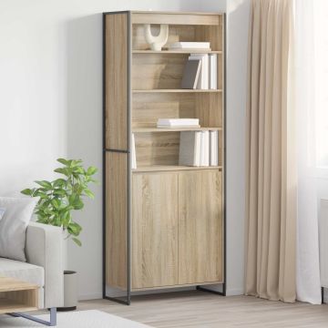 vidaXL Aukšti spintelės 2 pcs Sonoma 79 x 36 x 200 cm Apdirbta mediena
