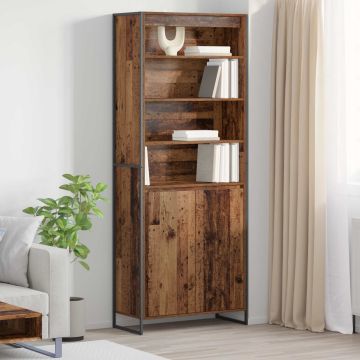 vidaXL Aukšti spintelės 2 pcs Senovinis medis 79 x 36 x 200 cm