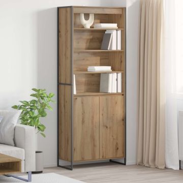 vidaXL Aukšti spintelės 2 pcs Meistrų ąžuolas 79 x 36 x 200 cm