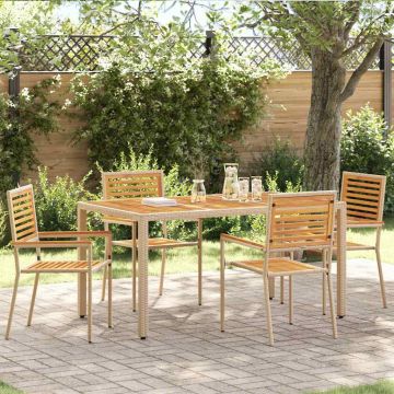 vidaXL Sodo krėslai, kurie vienas ant kito sukraunami 4 pcs