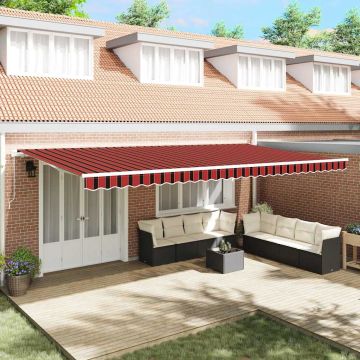 vidaXL Ištraukiama markizė Oranžinė ir ruda 600 × 300 cm
