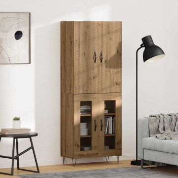 vidaXL Aukštas spintelė 2 pcs Amatininkų ąžuolas