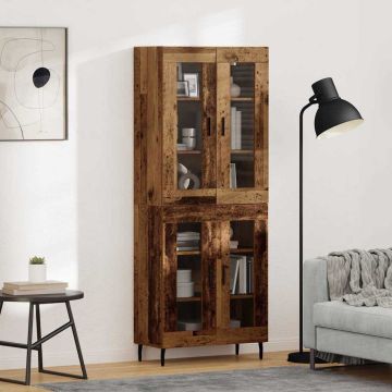 vidaXL Aukštas spintelė 2 pcs Senas medis
