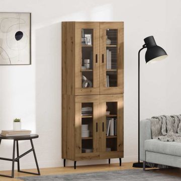 vidaXL Aukštas spintelė 2 pcs Amatininkų ąžuolas