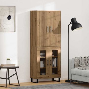 vidaXL Aukštas spintelė 2 pcs Amatininkų ąžuolas 69,5 x 34 x 180 cm