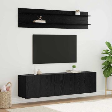 vidaXL TV vienetai 6 pcs juoda ąžuolo Apdirbta mediena