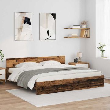 vidaXL Lovos rėmas Senovinis medis 200 x 200 cm Apdirbta mediena