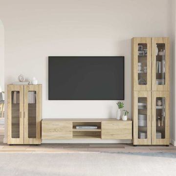 vidaXL TV spintelių komplektas FLORIN Sonoma ąžuolas Apdirbta mediena