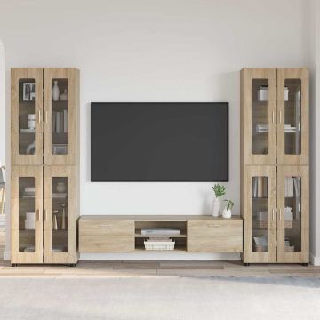 vidaXL TV spintelių komplektas FLORIN Sonoma ąžuolas Apdirbta mediena