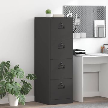 vidaXL Bylų spinta su stalčių 2 pcs Juoda 44 x 50 x 106.5 cm