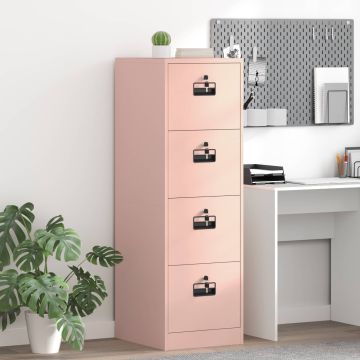 vidaXL Bylų spinta su stalčių 2 pcs Rožinė 44 x 50 x 106.5 cm