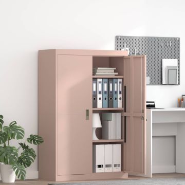 vidaXL Oppbevaringsskap Rožinė 90 x 40 x 140 cm Plienas