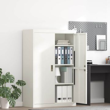 vidaXL Oppbevaringsskap Baltas 90 x 40 x 140 cm Plienas