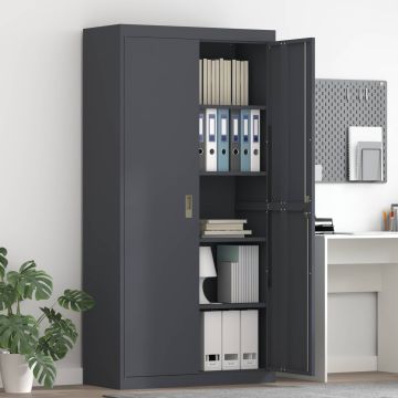 vidaXL Oppbevaringsskap Antracitas 90 x 40 x 180 cm Plienas