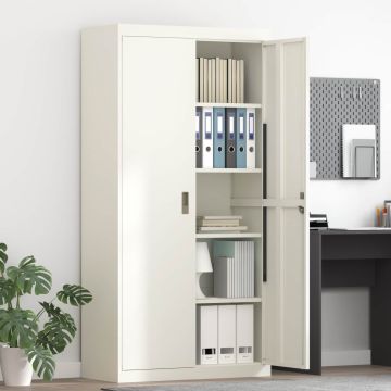 vidaXL Oppbevaringsskap Baltas 90 x 40 x 180 cm Plienas