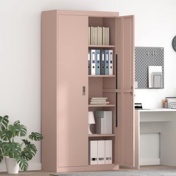 vidaXL Oppbevaringsskap Rožinė 90 x 40 x 200 cm Plienas