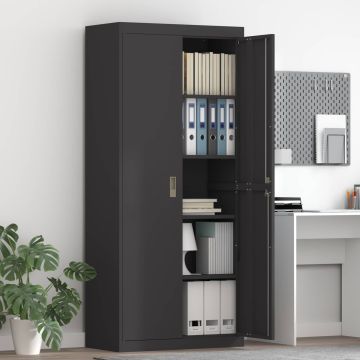 vidaXL Oppbevaringsskap Juodas 80 x 40 x 180 cm Plienas