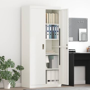 vidaXL Oppbevaringsskap Baltas 80 x 40 x 180 cm Plienas
