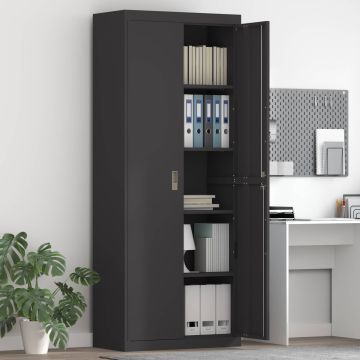 vidaXL Oppbevaringsskap Juodas 80 x 40 x 200 cm Plienas