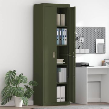 vidaXL Oppbevaringsskap Alyvuogių žalia 60 x 40 x 200 cm Plienas