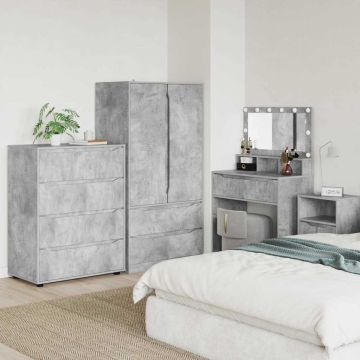 vidaXL Saugojimo spintos 2 pcs Betono pilka 80 x 48 x 105 cm