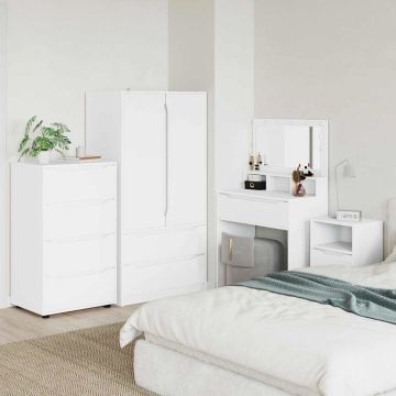 vidaXL Saugojimo spintos 2 pcs Balta 60 x 48 x 105 cm Apdirbta mediena