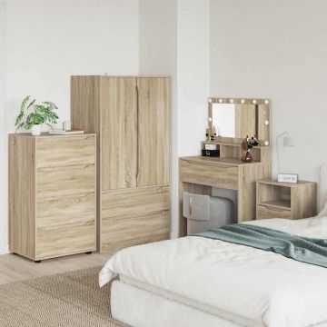 vidaXL Saugojimo spintos 2 pcs Sonoma ąžuolas 60 x 48 x 105 cm