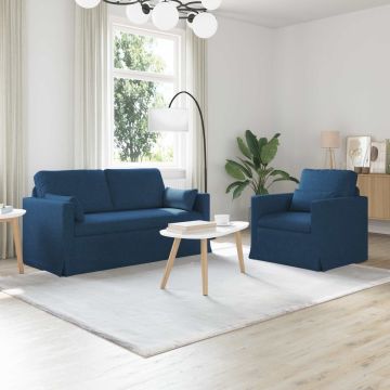 vidaXL Sofos komplektas 2 pcs Mėlyna 158 x 78 x 80 cm audinys