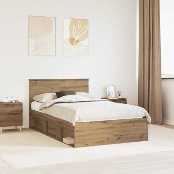 vidaXL Lovos rėmas Meistrų ąžuolas 120 x 200 cm Apdirbta mediena