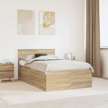 vidaXL Lovos rėmas Sonoma ąžuolas 120 x 190 cm Apdirbta mediena